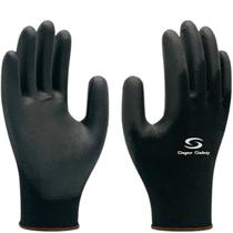 Luva Proteção Mecanica PU 1003 Multitato Preta Super Safety EPI CA 32034