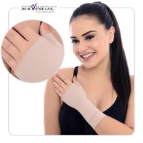 Luva Proteção Solar Curta Sem Os Dedos Tratamento Queimadura