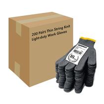 Luva protetora Evridwear, fina, de algodão leve, grande, 200 pares