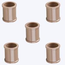 Luva Pvc 50 Mm Marrom Conexão Encanamento Kit 05 Un