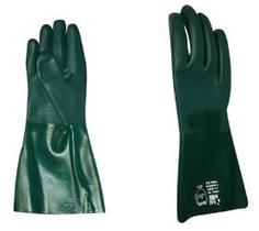 Luva Pvc Forrada Plastcor Verde 45cm