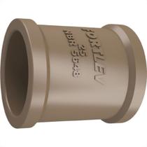 Luva PVC Liso Liso Marrom 1/2 Fortlev - Kit C/50 Unidades Luva PVC Liso Liso Marrom 1/2 Fortlev - Kit C/50 Unidades