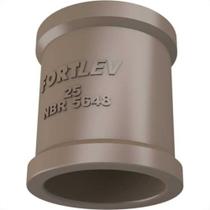 Luva PVC Liso Liso Marrom D 1.1/4 Fortlev - Kit C/10 Unidades