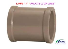 Luva Pvc Marrom Amanco 32mm 1'' Soldável 25 Unds * Luva Pvc Marrom Amanco 32mm 1'' Soldável 25 Unds *
