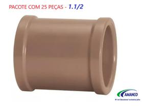 Luva Pvc Marrom Amanco 50mm 1.1/2 Soldável 25 Peças *
