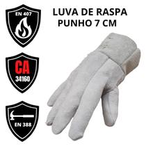 Luva Raspa Cano Curto Proteção Epi Soldador Profissional Segurança Solda Elétrica Punho 7cm CA34160 Luva Raspa Cano Curto Proteção Epi Soldador Profissional Segurança Solda Elétrica Punho 7cm CA34160