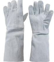 Luva raspa de couro cano longo aluvak ca18431