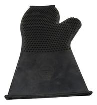 Luva Raspadeira De Borracha Preta Banho E Massagem No Cavalo