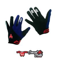 Luva Red Dragon Racing Azul Motocross Trilha