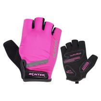 Luva Rontek RT-20 dedo curto Gel Rosa Neon tam P