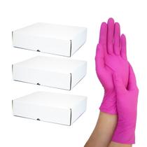 Luva Rosa De Procedimento Nitrílica Cx 100 Un Kit 3 Luva Rosa De Procedimento Nitrílica Cx 100 Un Kit 3
