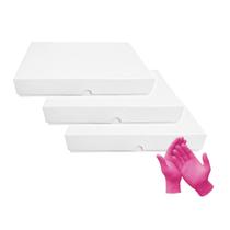 Luva Rosa P De Procedimento Nitrílica Cx 100 Un Kit 3