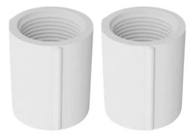 Luva Roscável Pvc 1/2 Tigre 20mm Kit Com 2 Unidades