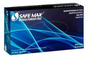 Luva safemax procedimento nitrilo azul sem po supermax - 100
