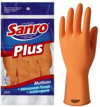 Luva sanro plus laranja m