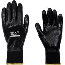 Luva Segurança Nitril Full Preta Volk EPI CA 25280