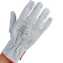 Luva Segurança Vaqueta Raspa Mista Petroleira Reforçada Punho 7cm TAM 9 10 Zanel EPI CA 16072