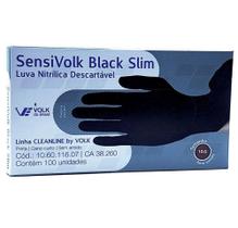 Luva Sensivolk Black Slim Tamanho 9G Pacote Com 100 Unidades Volk Luva Sensivolk Black Slim Tamanho 9G Pacote Com 100 Unidades Volk