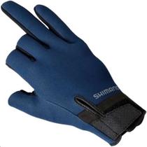 Luva Shimano Titanium Alpha 3 Cortes (Azul/Preto)