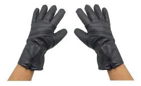 Luva Sintético Preta Motoqueiro Tamanho Médio Forrada Luva Sintético Preta Motoqueiro Tamanho Médio Forrada