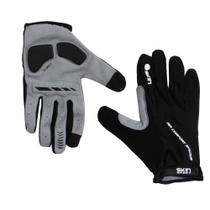 Luva Skin Gel Ciclista Dedo Inteiro Preto Tamanho M