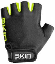 Luva Skin Sport Fun Meio Dedo Preta Verde