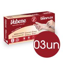 Luva Skinflex Vabene Descartavel sem po Kit/03 Caixas-100un Tam G
