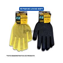 Luva Soft Pigmentada Amarela e Preta Tamanho Unico 10 Pares Startools Luva Soft Pigmentada Amarela e Preta Tamanho Unico 10 Pares Startools