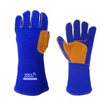 Luva solda volk weld smart azul e laranja ca 42917