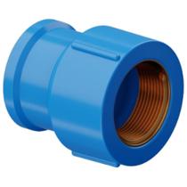 Luva Soldável Bucha De Latão Roscável PVC Azul Para Canos Tubos Águas Fria 1/2” Polegada 20mm Tigre