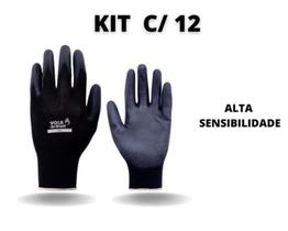 Luva Tatil Black Volk Tam - P Kit Com 12 Luva Tatil Black Volk Tam - P Kit Com 12