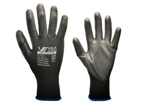 Luva Tatil Helanca Volk PU Preta 30916 - 1 Par