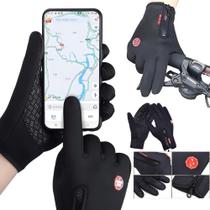 Luva Térmica Bike e Motoqueiro Touchscreen Impermeável para Frio Intenso Antiderrapante, Corta Vento, Unissex para Inv