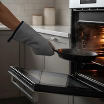 Luva Térmica Cano Longo Cozinha Algodão Cinza 33cm