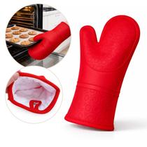 Luva Termica Cozinha Silicone Forno Alta Temperatura Forradas Algodao
