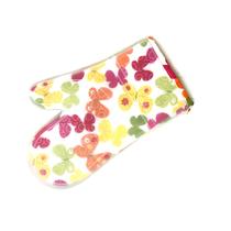 Luva Térmica Cozinha Silicone Forro Tecido Color Borboleta Antiderrapante Resistente Altas Temperaturas Profissional Formas Assadeiras Recipientes