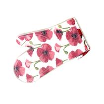 Luva Térmica Cozinha Silicone Forro Tecido Floral Antiderrapante Resistente Altas Temperaturas Profissional Formas Assadeiras