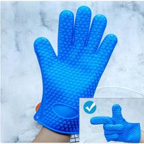 Luva Térmica De Cozinha Forno Fogão Silicone 5 Dedos Lavável Anticalor até 230 Graus Luva Térmica De Cozinha Forno Fogão Silicone 5 Dedos Lavável Anticalor até 230 Graus