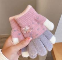 Luva Térmica Infantil (5 ao 12 anos )Estrela Para Frio Inverno Menina