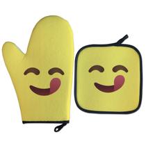 Luva Térmica Para forno Emoji Delícia Presente Criativo Geek Luva Térmica Para forno Emoji Delícia Presente Criativo Geek