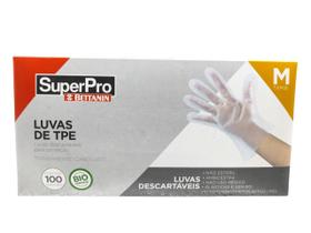 Luva TPE Tam M (8) Descartável Superpro Bettanin Cx c/ 100