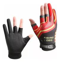 Luva Três Dedos Antiderrapante Uv Esporte Pesca Profissional