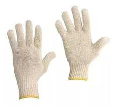 Luva Tricotada Algodão Malha Pano Sem Pigmentos C/ 60pares Luva Tricotada Algodão Malha Pano Sem Pigmentos C/ 60pares