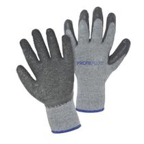 Luva Tricotada Látex Corrugado Proteplus Cinza - 10/XG Luva Tricotada Látex Corrugado Proteplus Cinza - 10/XG