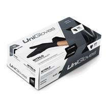 Luva Unigloves Nitrílica Preta Black Sem Pó 1 Caixa Com 100 Und 50 Pares