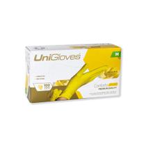 Luva unigloves yellow s/ pó conforto premium c/100 -