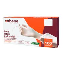 Luva vabene latex m 100un com po