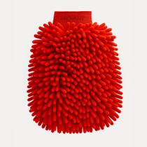 Luva Vermelha de Microfibra com Tentáculos Para Lavagem