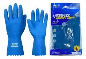 Luva verniz silver m azul volk