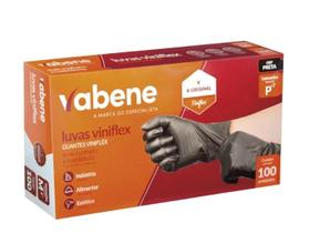 Luva viniflex tam p com 100un cor preta vabene Luva viniflex tam p com 100un cor preta vabene